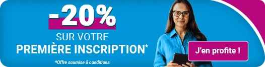 -20% sur votre 1ère inscription